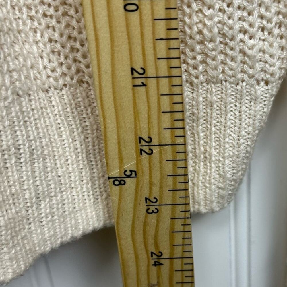 Faherty Cream Ribbed V-Neck Cardigan - Picture 6 of 14